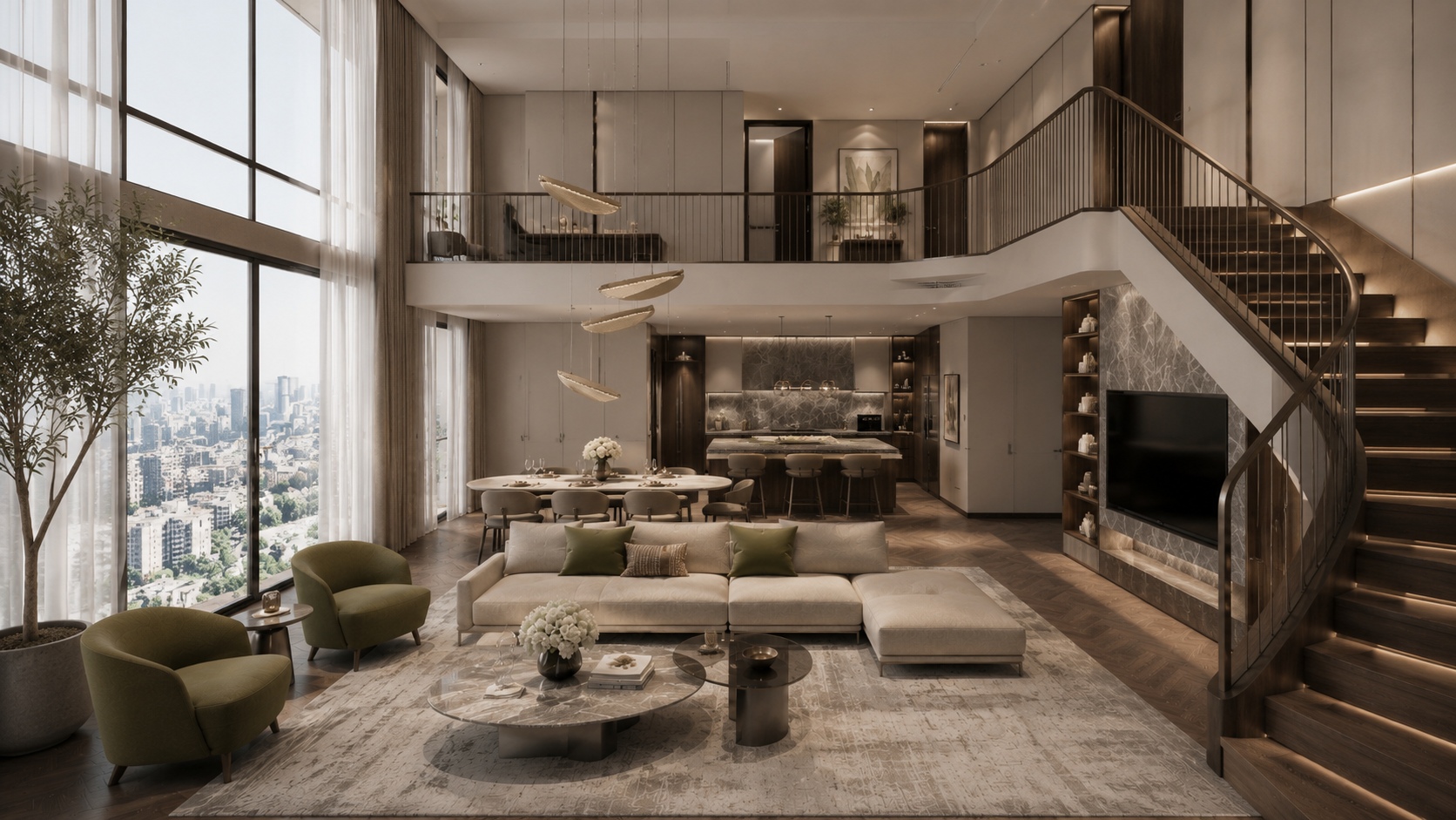 Không gian nội thất căn Duplex LUMIÈRE Hanoi Seasons Garden