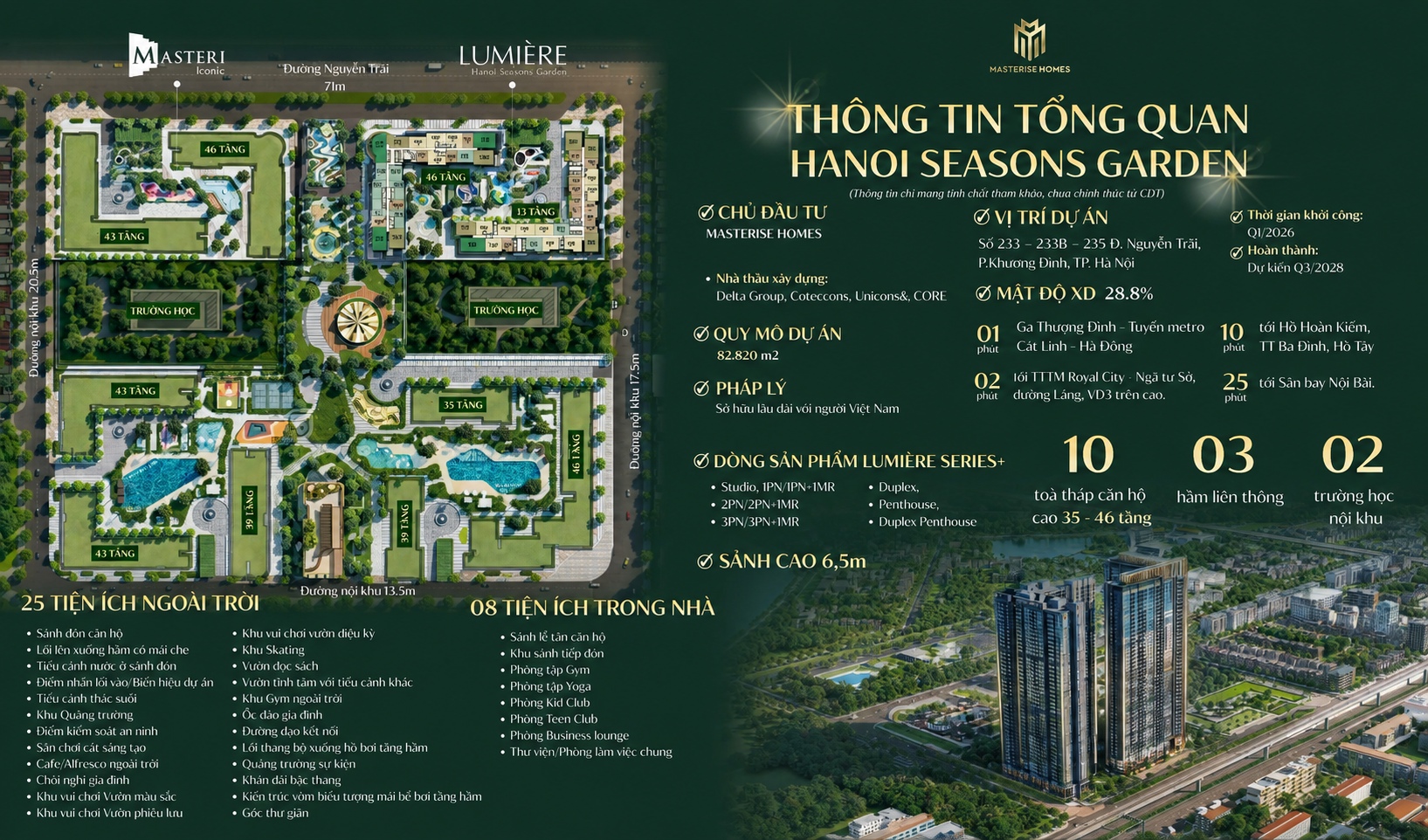 Mặt bằng tổng thể Lumiere Hanoi Seasons Garden